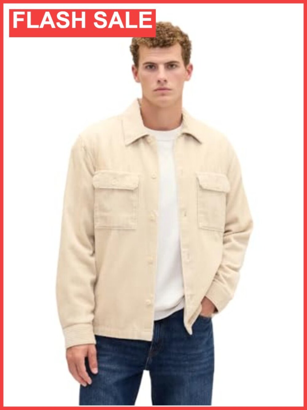 Corduroy Overshirt Button-Down Long Sleeve Oversized Fit Casual Layer